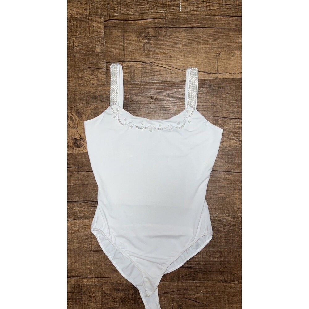 Vintage Pearl neckline Bodysuit
